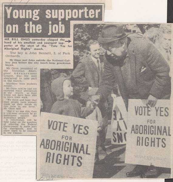 Well known and respected Aboriginal leaders such as Bill Onus helped to create positive support for the referendum.