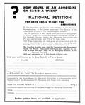 The Aboriginal weekly wage of three pounds three shillings and three pence a week - about one fifth of the wage paid to other workers.