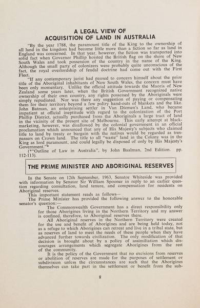 Page 8 of 16  This issue contained a range of articles on land rights issues, both in Australia and overseas.