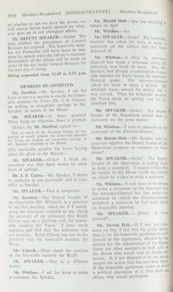 Page 17 of 17 Parliamentary debate, Constitution Alteration (Aborigines) Bill 1964. Arthur Calwell, Second reading speech, House of Representatives, 14 May 1964.