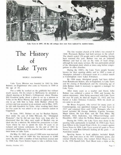 Page 1 of 4  This article was written by Alick Jackomos, Merle Jackomos' non-Aboriginal husband. <em>Identity</em> favoured contributions by Aboriginal authors. So, with Merle's approval, the article was submitted under her name.
