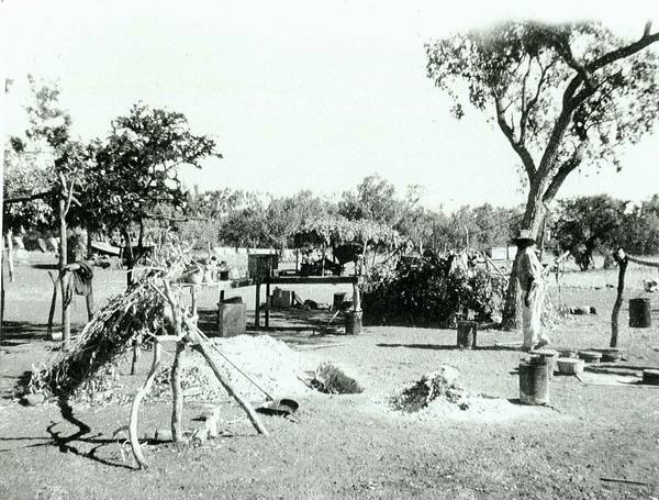 Wattie Creek kitchen with oven, 1968