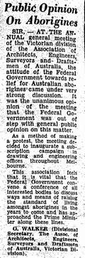 The Victorian division of this professional association took an active part over a number of years in pressuring the federal government to take a more active role in addressing Aboriginal disadvantage.