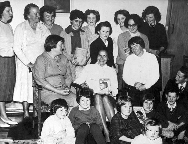 Gladys O'Shane is in the centre holding the booklet <em>Struggle for Dignity</em>, a state by state outline of the position of Aboriginal people, produced by the Council for Aboriginal Rights. Pauline Pickford is on her left, Margaret Oke on her right. The women are all members of the Union of Australian Women, Gippsland branch. Gladys O'Shane was visiting from Cairns, Queensland to assist with the campaign to save Lake Tyers.