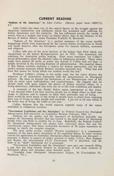 Page 15 of 16  This issue contained a range of articles on land rights issues, both in Australia and overseas.