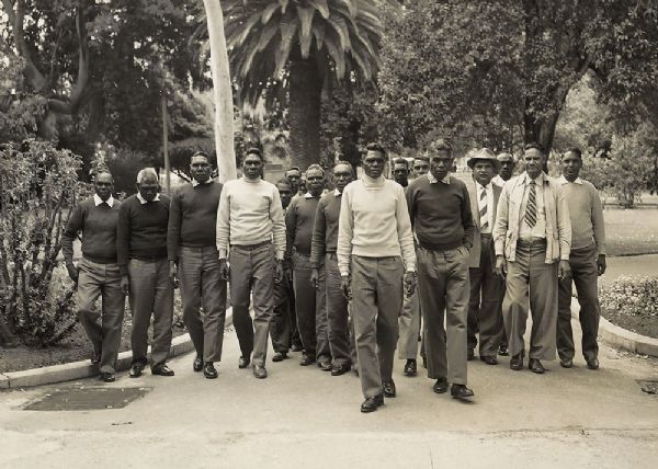These men came to Perth as witnesses in an action against Middleton, the Commissioner of Native Welfare, in 1958.