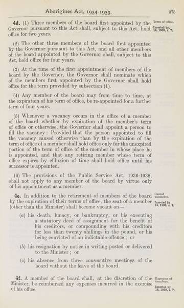 Page 3 of 21 Aborigines Act, 1934-1939, being Aborigines Act, 1934, No. 2154 of 1934 (assented to 18 October 1934) as amended by Aborigines Act Amendment Act, 1939, No. 14 of 1939 (assented to 22 November 1939). An Act to consolidate certain Acts relating to the protection and control of the aboriginal and half-caste inhabitants of South Australia.