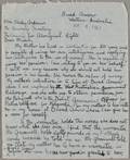 Page 1 of 2 One of many letters written by Mary Bennett to assist Aboriginal people, often illiterate, in the almost impossible task of communicating with bureaucrats who were preventing Aboriginal access to social service benefits.