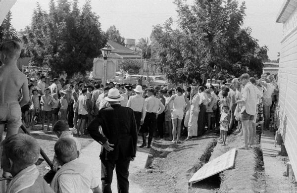 A hostile reaction awaited the students at Moree in the north of New South Wales.